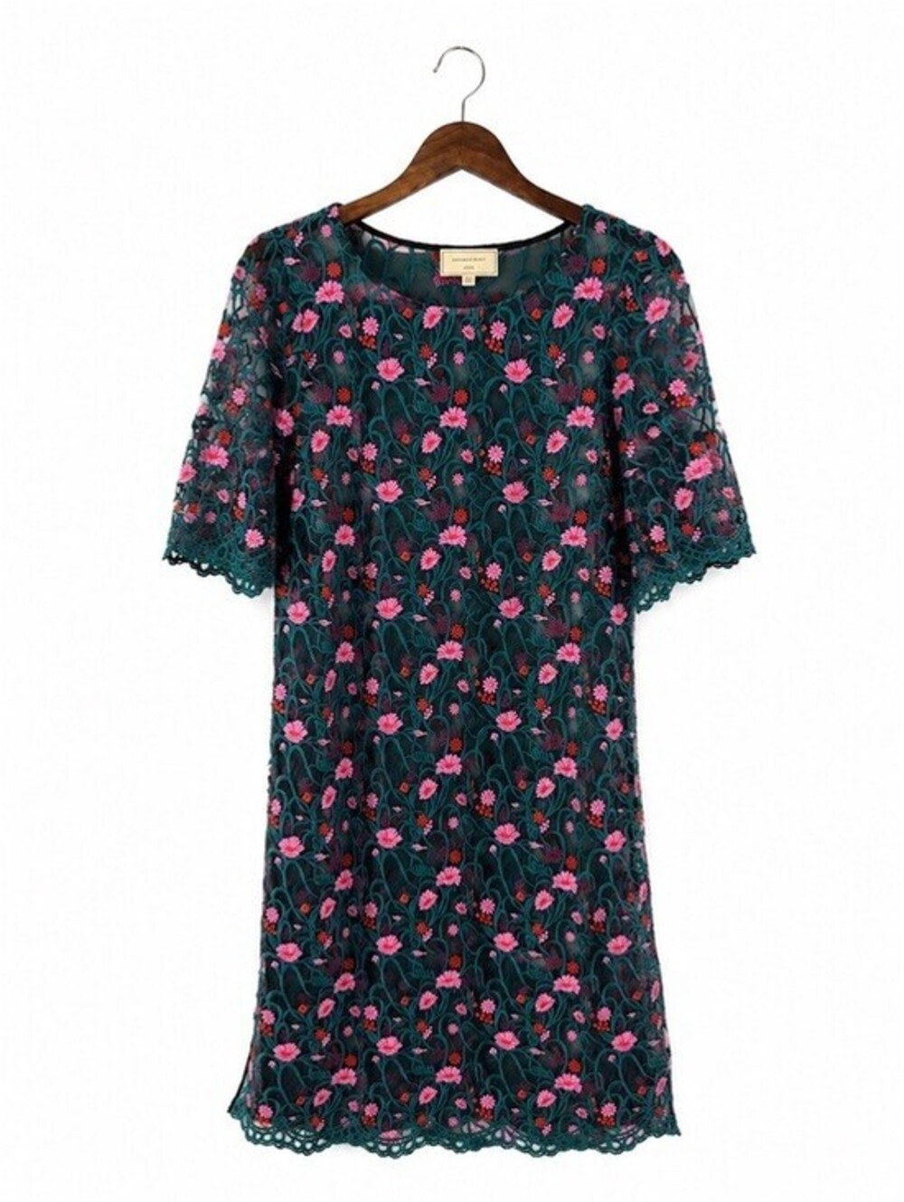 Anthropologie Moulinette Soeurs Floral Embroidered Lace Sheath Dress Large